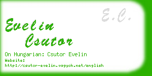 evelin csutor business card